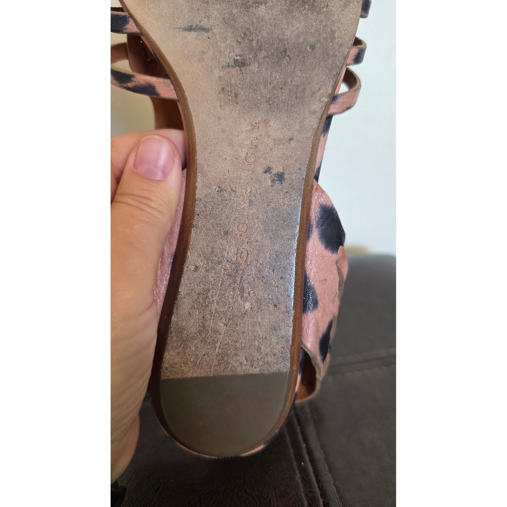 Givenchy Leopard Animal Print Leather Boho Maximalist Gladiator Sandals sz 9.5 - Picture 7 of 9